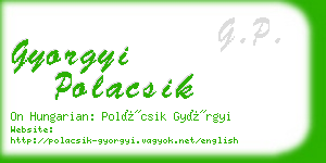 gyorgyi polacsik business card